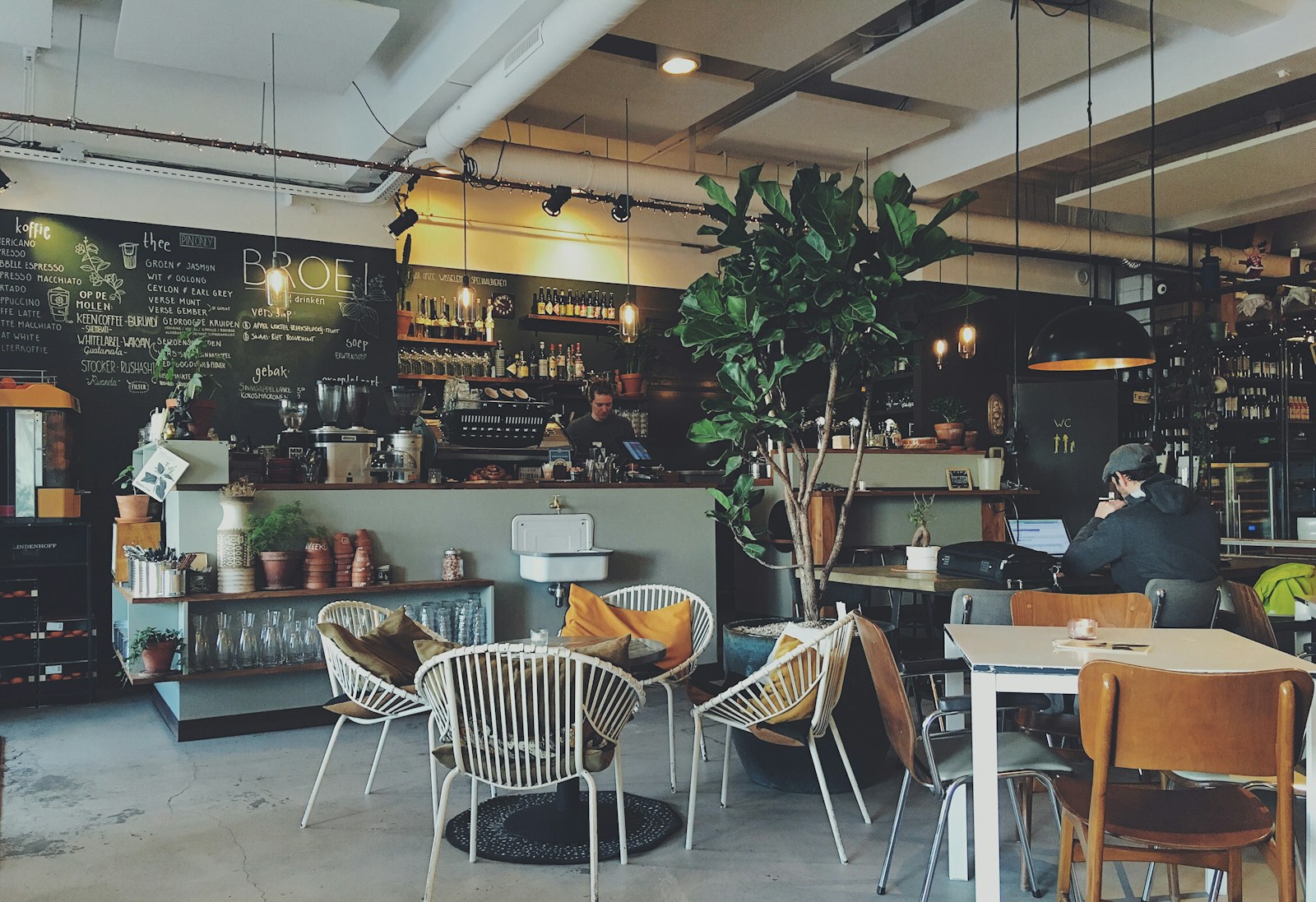 Cosy café corner near Ghim Moh with morning light